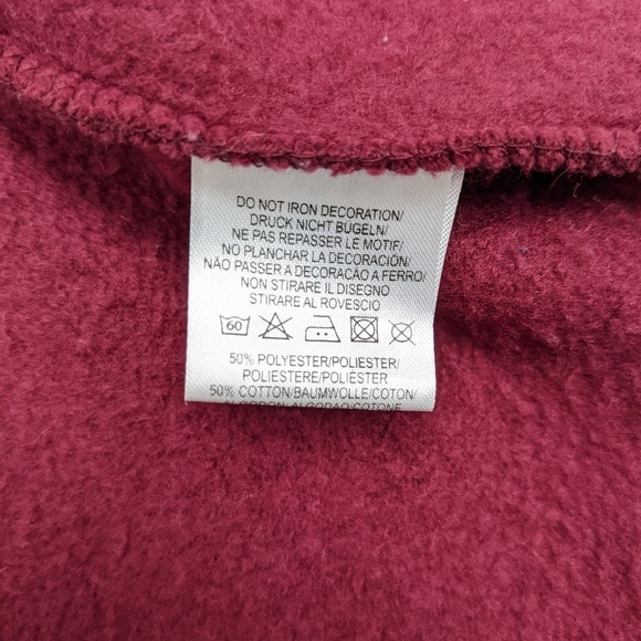 Uneek unisex burgundy red varsity jacket sweatshirt size M - Picture 4 of 7